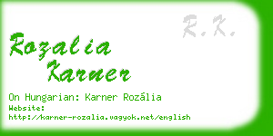 rozalia karner business card