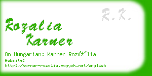 rozalia karner business card